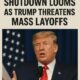 US Government Shutdown Looms as Trump Threatens Mass Layoffs