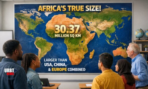 The African Union (AU) is once again calling on global institutions to change world maps. They want maps to accurately represent Africa’s true size. Current map projections have distorted perceptions of the continent for centuries. The widely used Mercator projection shrinks Africa while enlarging Europe and North America.
